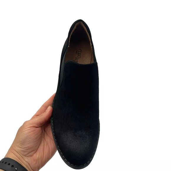 Eurosoft Womens Ankle Bootie Size 8 Solid Black Slip on Flexible Cushioned Shoes - Picture 6 of 14